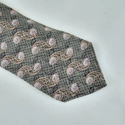 Robert Talbott Best of Class Mens Necktie Silk Gray Geometric Squares Abstract - Image 1 of 4