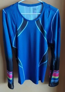 NWT Lucky in Love Women's Neon Lights Tennis Long Sleeve Top XL - Picture 1 of 5