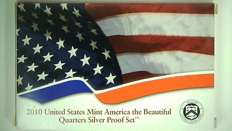 2010-S US Mint ATB Quarter Silver Proof Set 5 Coins 22lual0410 Cover