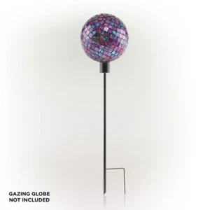 31 In. Tall Outdoor Metal Gazing Globe Display Stand, Black - Picture 1 of 11