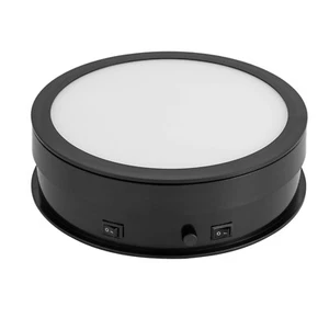 Rotating Display Stand w LED Light 7 9inch 44lb Turntable 360 Degree Adjustable - Picture 1 of 12