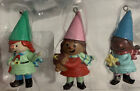 Wondershop Mini Gnome Oranaments 1 Set Of 3 Girls In Pink Red Green Blue