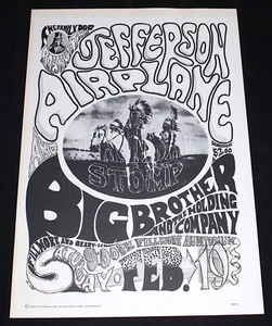 Jefferson Flugzeug 1966 Vintage 2ND PRINT Family Dog TRIBAL STOMP Poster FD1-RP2 - Bild 1 von 8