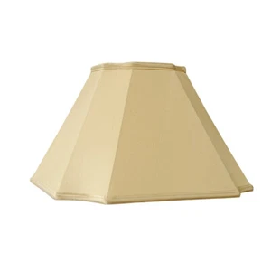 Interiors 1900 Rochamp Katrina 16in Honey Square Cut Corner Silk Shade - Picture 1 of 4