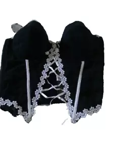 Corsets.Com Black Mix U/W Broderais Inglés Sin tirantes Suspendedor Bustier 2XL - Imagen 1 de 3