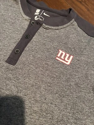 Nike New York Giants NFL Equipo Ropa Henley Manga Larga Gris Para Hombres M Mediano Foto 1 de 4