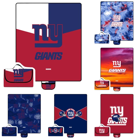 New York Giants Waterproof Picnic Blanket Foldable Oxford Family Camping Mat Cover