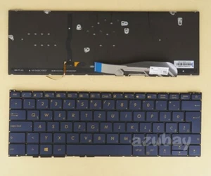 Slovenian Croatian SV Keyboard For Laptop ASUS ZenBook 3 UX390UA, Backlit, Blue - Picture 1 of 1