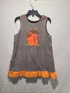 The Bailey Boys Girls Reversed Two Sided Dress Size 4T Brown Plaids Pumpkin - Picture 1 of 7