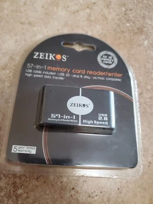 Nuevo lector de tarjetas de memoria Zeikos 57 en 1 USB 2.0 de alta velocidad ZE-CR201 - 811709012481 Foto 1 de 4