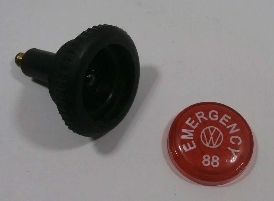 BOTÃO INTERRUPTOR PISCADOR DE EMERGÊNCIA COM LÂMPADA E TAMPA VERMELHA VOLKSWAGEN T1 BUG BEETLE 1968-77 - Imagem 1 de 1