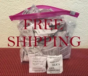 70+ Non-toxic Silica Gel Packets Desiccant Damp Moisture Absorber Dehumidifier - Picture 1 of 3