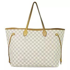 Louis Vuitton Neverfull GM N41360 Damier Azur Canvas Schultertasche Tasche Weiß - Bild 1 von 10