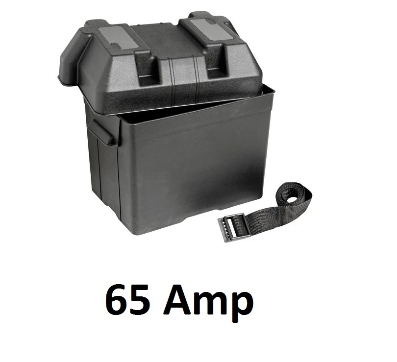CASSETTA PORTABATTERIA DA 65 AMP - NAUTICA CAMPER AUTO GOMMONE - Immagine 1 di 1