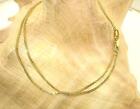 0.9MM SOLID 14K YELLOW GOLD FANCY DC SQUARE WHEAT SPIGA CHAIN NECKLACE 16-20"