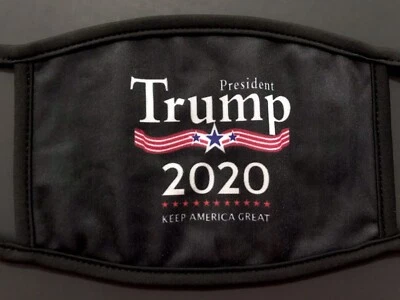 NUEVA Mascarilla Trump 2020 Protección Facial Negra MAGA Keep America Gran VENDEDOR DE EE. UU. Foto 1 de 3