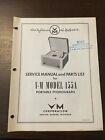 Voice of Music Model 155A Service Manual Original Parts List & Repair Schematic