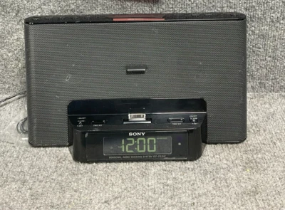 Sony ICF-CS15iP Docking ⏰ Audio System Dream Machine Auto Time Set - Image 1 of 4