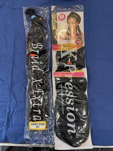 Bijoux 84 inches 100% Kanekalon Braiding Hair, Color #1 (1) by X-Pression - Picture 1 of 1