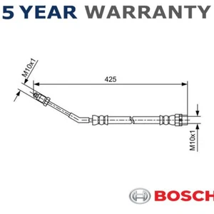 Bosch Rear Left Brake Hose Fits BMW Z4 2002-2008 2.0 2.2 2.5 3.0 + Other Models - Picture 1 of 4
