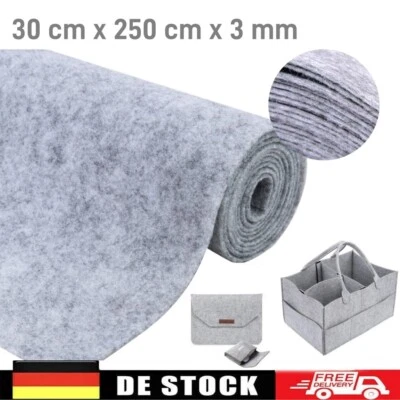 MARKENLOS Aufodara Filzrolle Filzstoff 30cm x 250cm x 3mm Polyester Filz Für DIY Aufbewahr