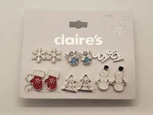 Claire 6 Paar Winter Urlaub durchbohrte Ohrstecker - Bild 1 von 1