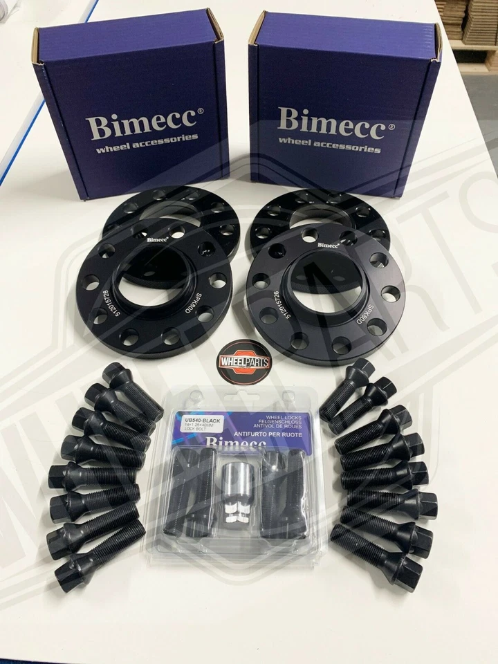 Bimecc Black Wheel Spacers 15mm 20mm Bmw 5x112 66.6 G20 G22 G80 G81 G82 G30 G12 - Image 1 of 1