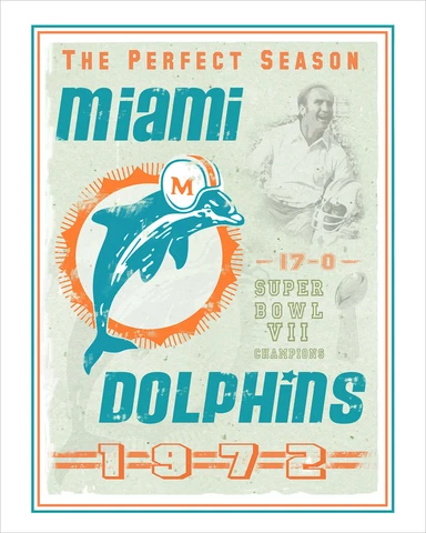 Miami Dolphins - Perfect Season - poster print Cover