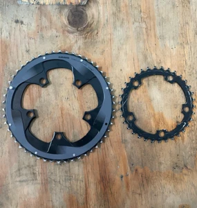 SET of SRAM Red Chainrings 11 Speed 50/34T 5-Bolt 110mm Compact Road - Picture 1 of 4