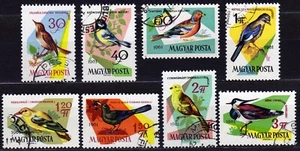 HUNGARY #1425-1433 USED COMPLETE SET OF BIRDS - Foto 1 di 1