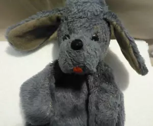 WIZARD OF OZ TOTO ? VINTAGE GREY PUPPY DOG PUPPET PLUSH TOY ANIMAL - Picture 1 of 8