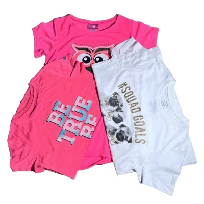 Venta al por mayor a granel 3 piezas niñas jóvenes camisas talla 14-16 New Balance niñas rosa Foto 1 de 4