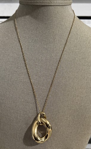 Michael Kors Ciondolo Maglia Cordolo Collana Catena Tono Oro