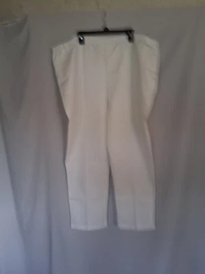 Pantalones blancos cintura elástica para mujer Foto 1 de 4