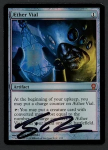 ***FOIL Aether Vial Signed*** MTG From the Vault Relics Karl Kopinski Kid Icarus - Picture 1 of 2