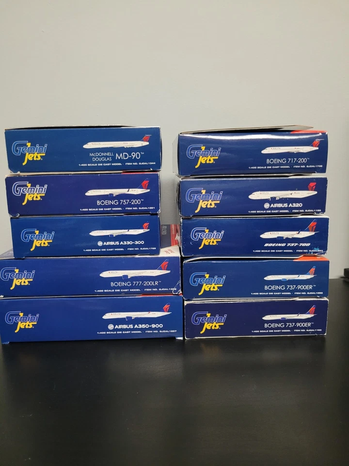 Set of 10 Gemini Jets 1:400 Delta Airlines - Image 1 of 4
