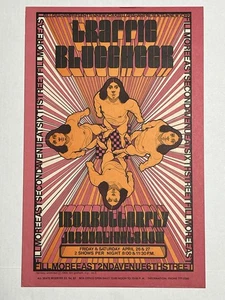 Traffic Iron Butterfly 1968 Original Bill Graham Poster 22”x14” Fillmore NY Vtg - Foto 1 di 5