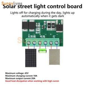 DC 6-45V Solar Street Light Control Circuit Board LED Auto Solar Light Drive - Picture 1 of 24