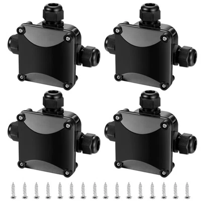 4 Pièces Boîte de Jonction IP68 Connecteur Étanche 3 Voies Connecteurs Boîtie... - Photo 1/4
