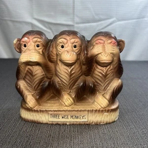 Vintage Three Wise Monkeys Bank See, Hear, Speak and Do No Evil Made in Japan - Bild 1 von 9