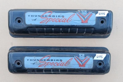Par de cubiertas de válvula de bloque Y especial Ford Thunderbird 1955-57 Foto 1 de 2