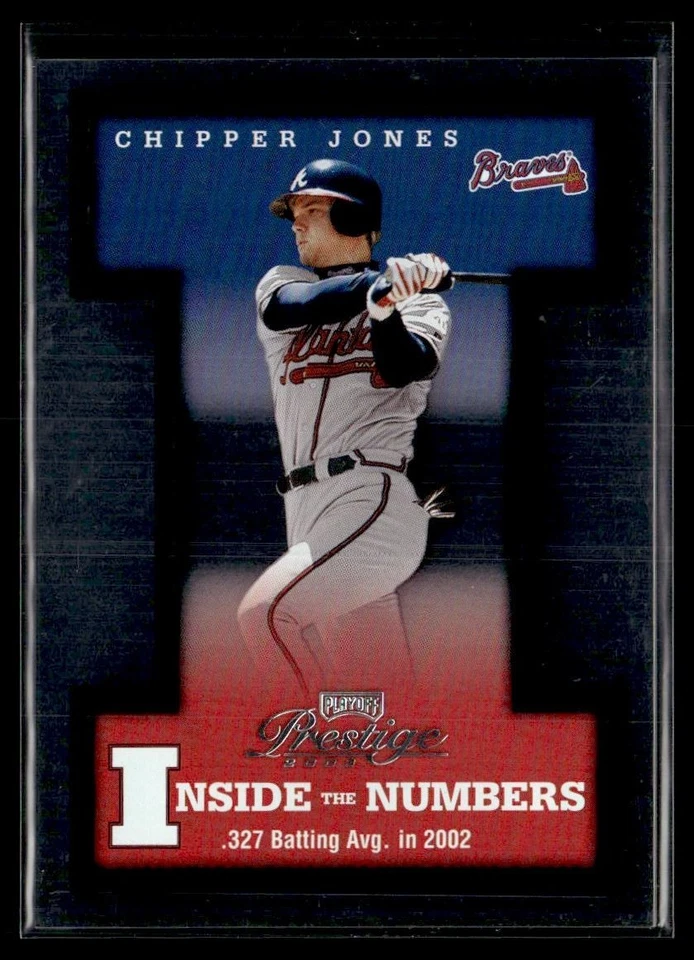 2003 Playoff Prestige Inside the Numbers Chipper Jones 0205/2002 Atlanta Braves - Image 1 of 2