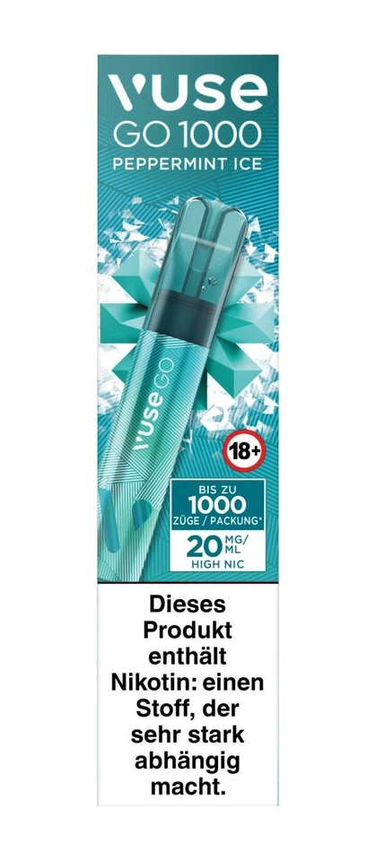 Vuse GO 1000 (Pen) Peppermint Ice Einweg E-Zigarette 20mg ()