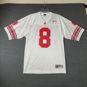 Ohio State Buckeyes #8 Nike Team Fußball Trikot Herren Small Weiß Kurzarm - Bild 1 von 10