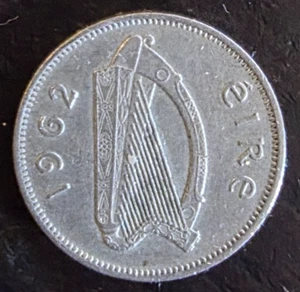 IRLAND MÜNZE - 1962 - SIX PENCE - KOSTENLOSER US-VERSAND - Bild 1 von 2