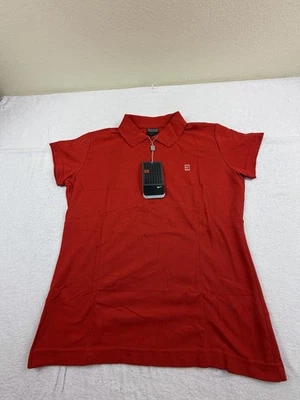 Nike Court Polo Tenis Camisa Mujer Pequeña Stock Muerto (2001) Rojo Polo Nuevo Foto 1 de 4
