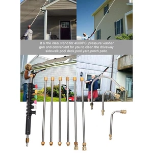 、Pressure Washer Extension Wand Set 4000PSI Power Washer Lance With 60° 90° - Picture 1 of 24
