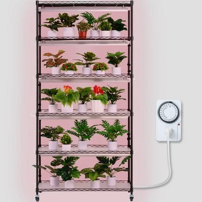 VEVOR Soporte para Plantas con Luz de Crecimiento 6 Niveles 180W 70.9" Estante de Crecimiento de Plantas de Interior Foto 1 de 4