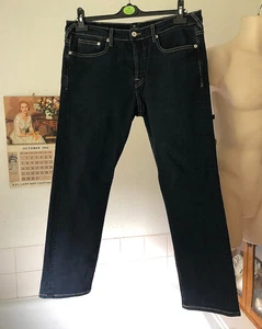 PS Paul Smith dark blue wash str8t leg button fly mid rise jeans 34"Wx 29"L - Picture 1 of 9