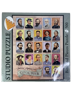 Rompecabezas Bits & Pieces Figuras Famosas de la Guerra Civil 500 Piezas NUEVO Foto 1 de 4